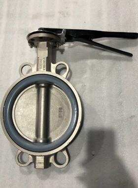 不锈钢对夹蝶阀软密封中线手柄 硅胶蝶阀 厂家供应 天D15527X津8-