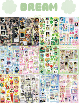 NCT可爱大头贴贴纸nct单人原创饭制闪膜原创周边咕卡贴纸闪膜贴纸