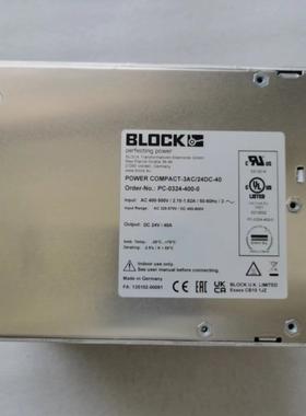 【议价】德 国BL OCKPVSL00/24-410滤波器BLOCK PC-0224-050-0电