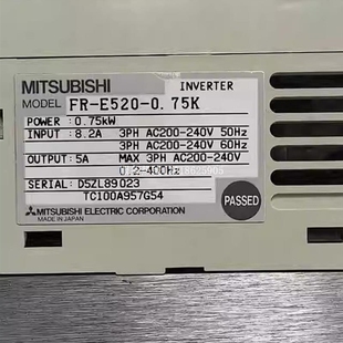 E520 三菱变频器FR 0.75K 0.7KW 已测试询价 220V 议价