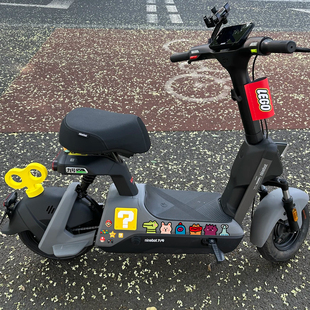 适用九号fz160装饰配件9号电动车改装发条立体贴纸vzmix v30c改装