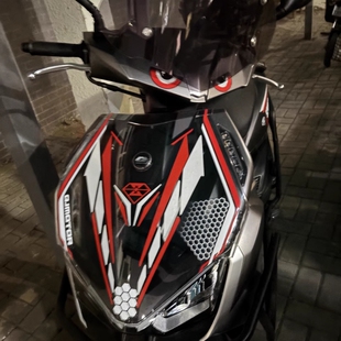 适用钱江鸿150RS车头个性改装反光贴纸风挡拉花贴花版画装饰配件