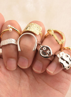 男女通用S925纯银个性小众不规则