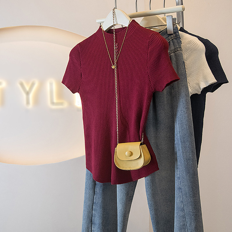 玖月大码女装韩版春季新高级潮流设计显瘦修身针织衫上衣