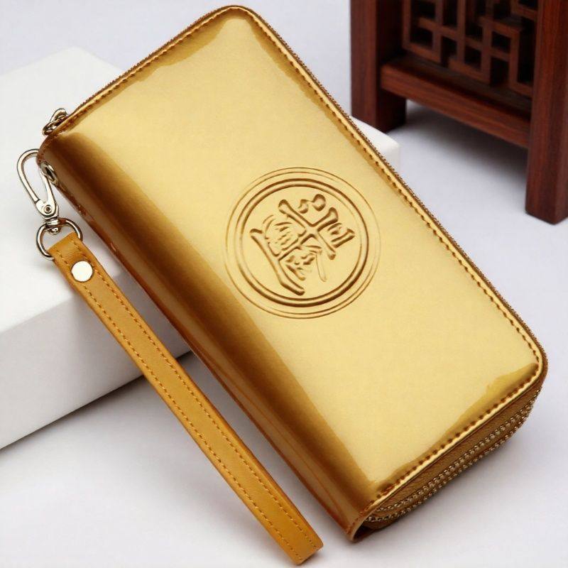 招财转运包包进宝黄色钱包可放手机大容量手拿包女高级感2026新款