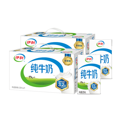 伊利官方旗舰店纯牛奶250ml*21盒*2箱正品囤货装学生年货礼盒百补