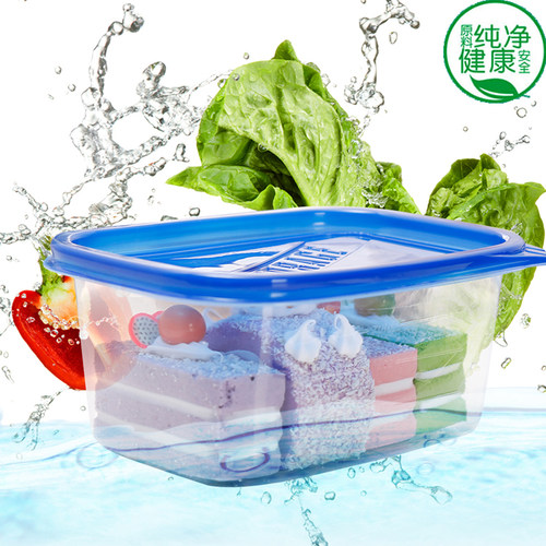 709ml蓝盖水果捞千层一次性餐盒
