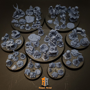 【整版现货】微缩模型造景棋子底座贴片桌游战锤地台装饰件树脂摆