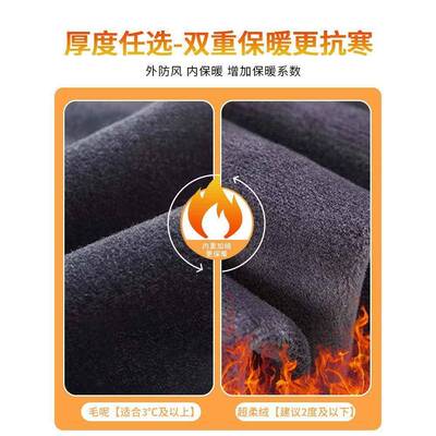 个子毛呢裤子女2IPO025秋小冬新厚加款绒哈伦裤马丁靴西装裤加直