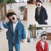 春秋款 宝宝小西装 洋气西服时髦外套儿童拍照摄影 套装 男童秋装