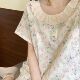 套装 圆领花边短袖 学生宿舍舒适 新款 田园风小碎花睡衣女夏季