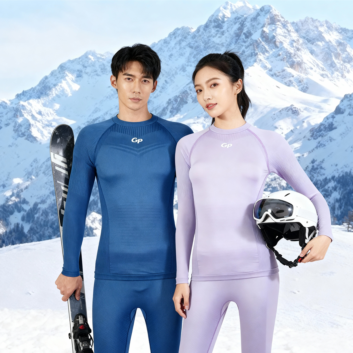 灰壳美利奴羊毛速干衣女户外美丽诺保暖打底套装冬滑雪内衣压缩衣