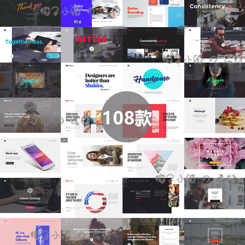 国外时尚电商网站ui首页banner广告横幅海报设计模板psd素材p345