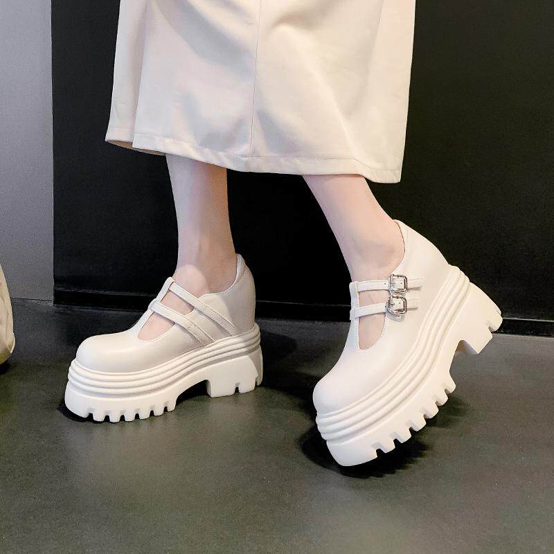 小个子10cm12cm15cm春夏季内增高玛丽珍鞋女浅口高跟厚底糕松单鞋