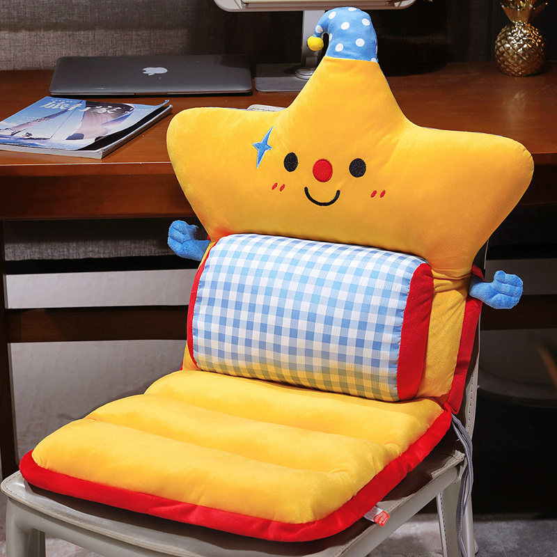 晚安星星仔连体坐垫靠垫办公室久蒲团