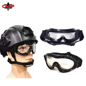 CASP风镜防弹片护目眼镜战术防爆防风沙防雾透明黄色镜片阻挡雾气