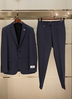奥拉玛AOLAMA男装秋冬款商务羊毛西服套装男士休闲西装