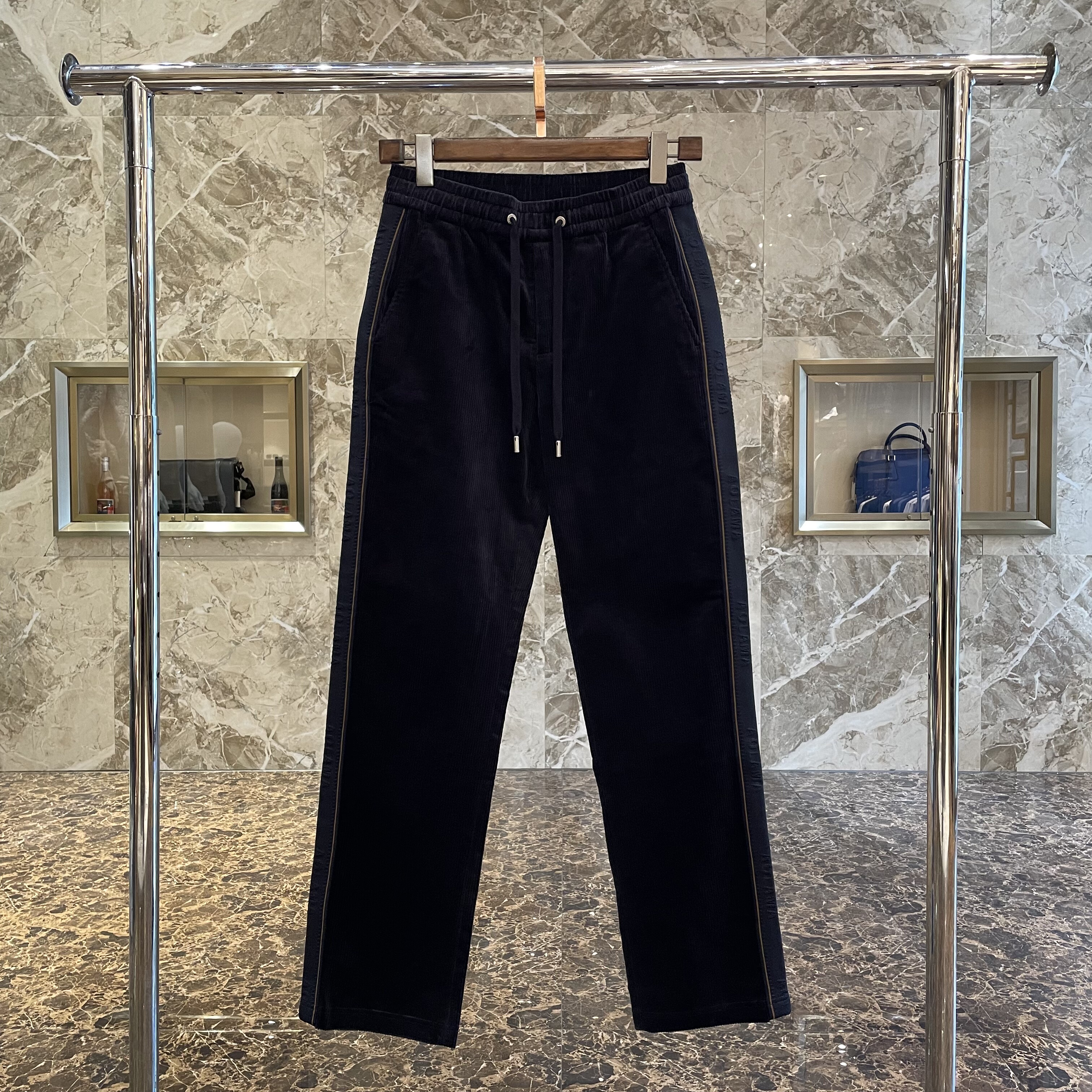 AOLAMA奥拉玛轻奢男装2025秋冬新款灯芯绒直筒休闲裤运动长裤正品