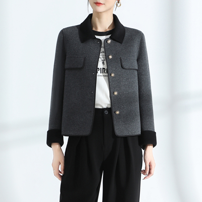 2025秋冬新款小香风羊毛呢大衣