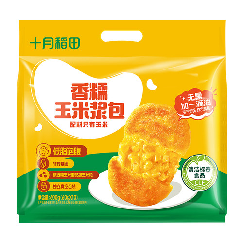 十月稻田 香糯玉米浆包600g(60g*10)