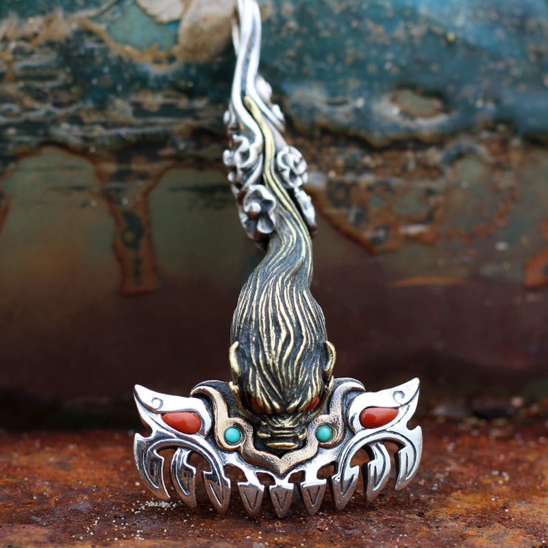 九齿钉耙s925佛系属猪个性款银饰