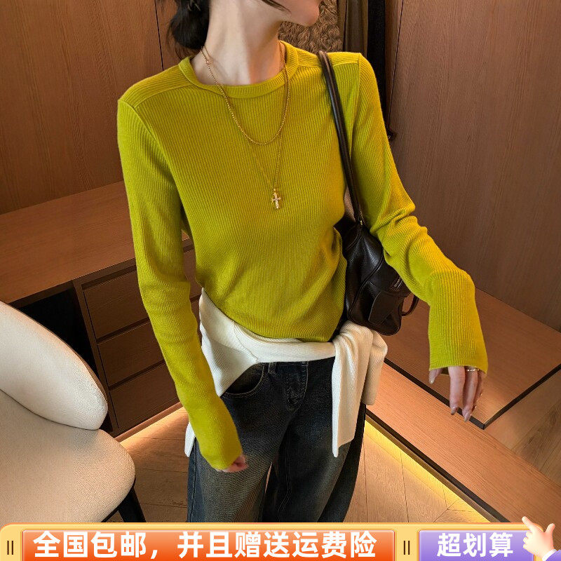 2026冬季显瘦减龄女针织打底衫