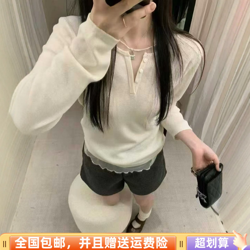 韩版显瘦羊毛针织打底衫