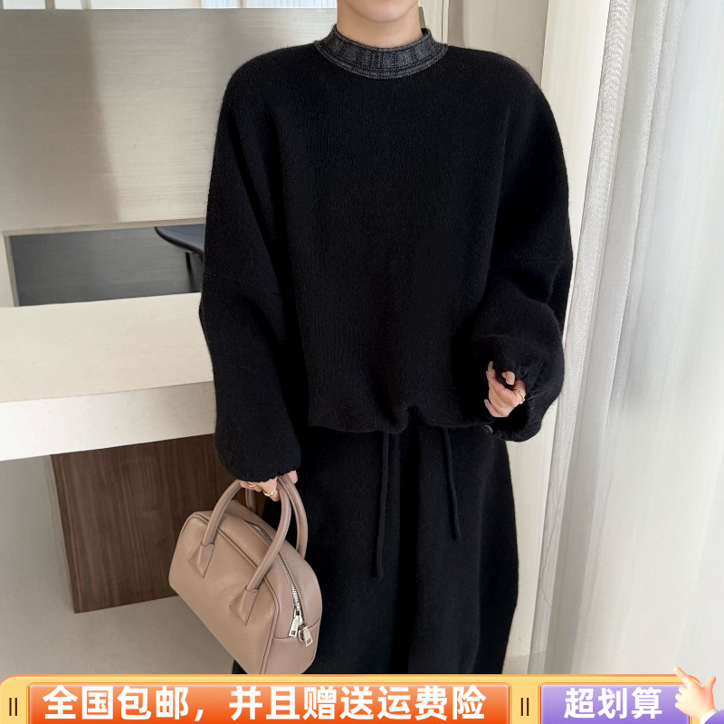 韩版宽松女浣熊绒套头毛衣