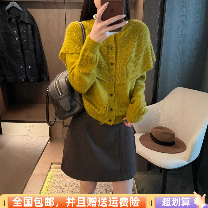 2026冬季韩版显瘦斗篷针织开衫