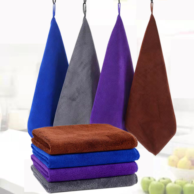 幼儿园清洁擦手小毛巾手帕加厚吸水带挂绳礼品赠品白色方巾抹布