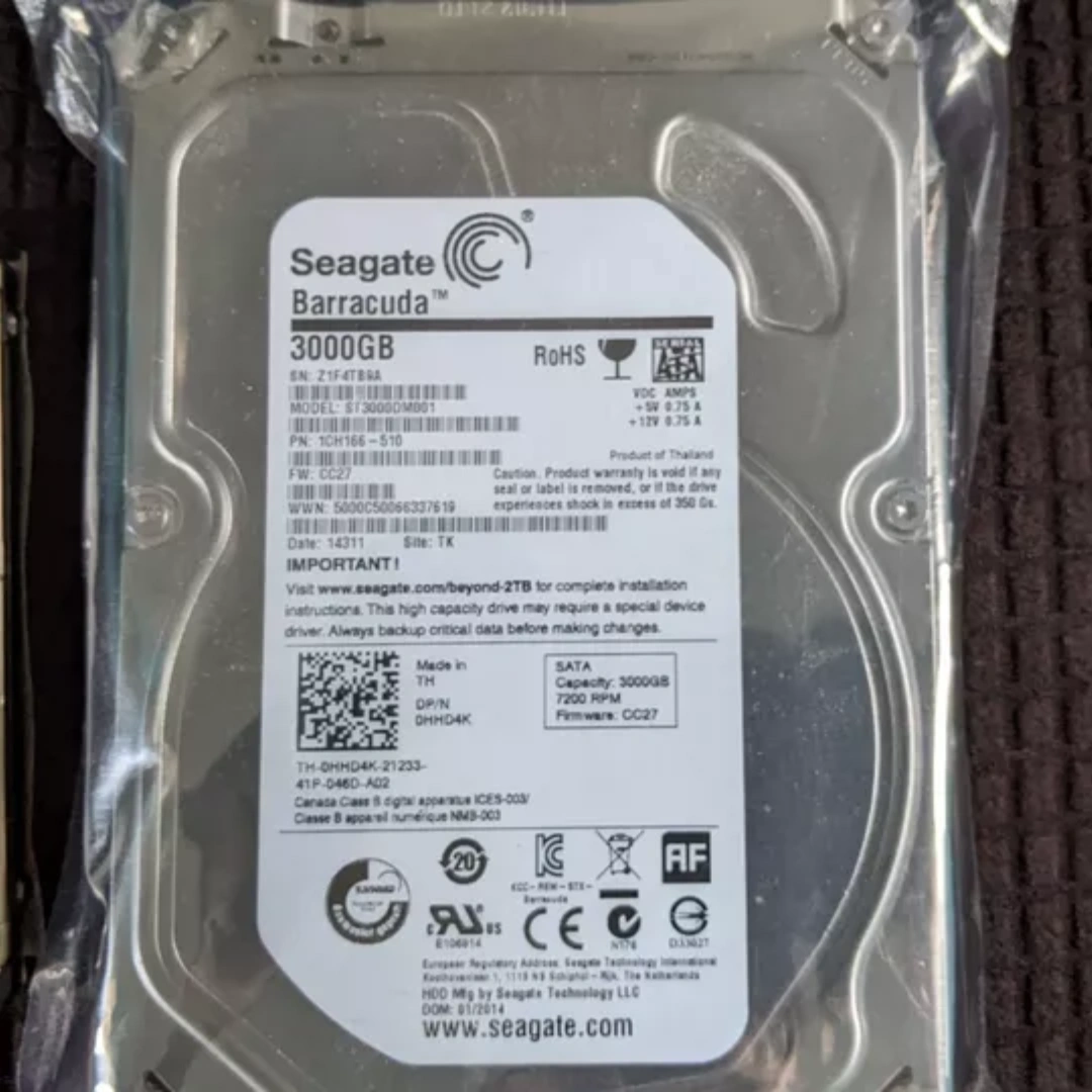 原装希捷 ST3000DM001 3TB台式机硬盘7200转SATA3硬盘3T垂直3.5寸