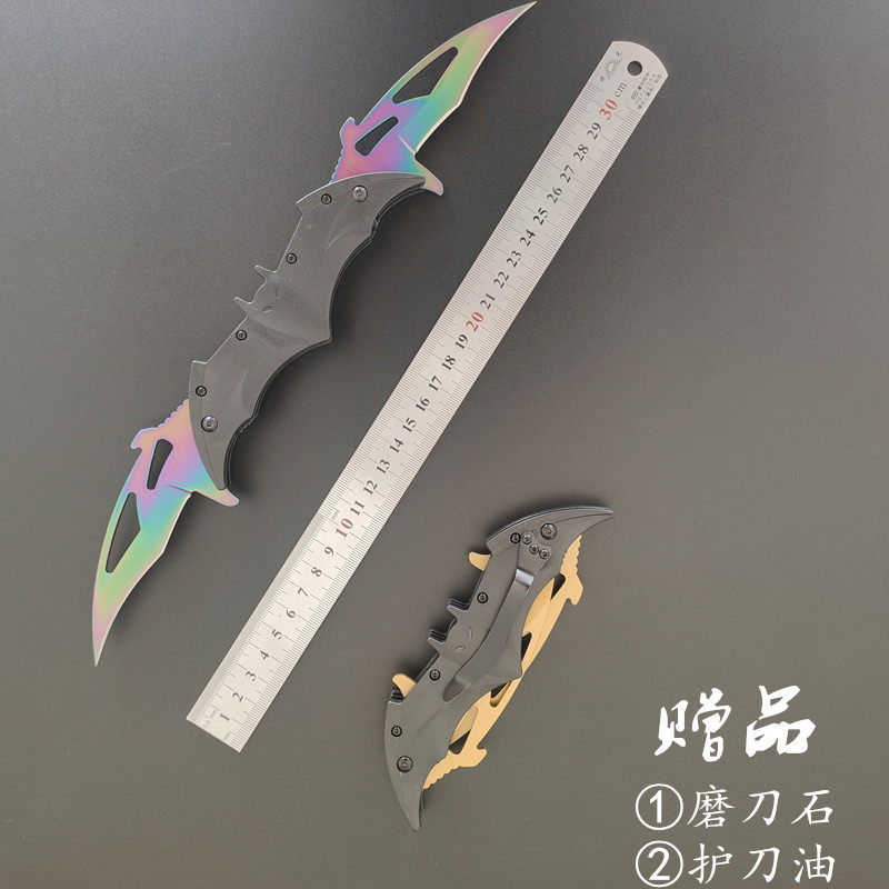刀具防身随身锋利高硬度德国短刀蝙蝠折叠刀水果刀野外露营生存刀