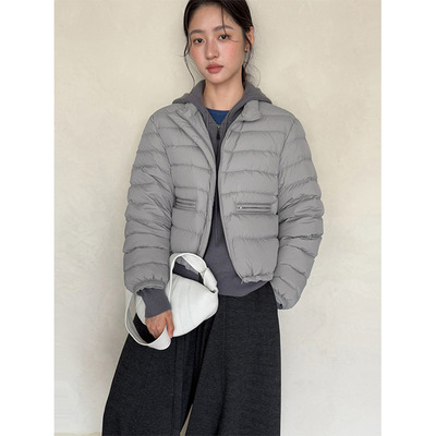 TG 冬日简约休闲宽松90白鸭绒羽绒服女2025新款加厚保暖外套25817