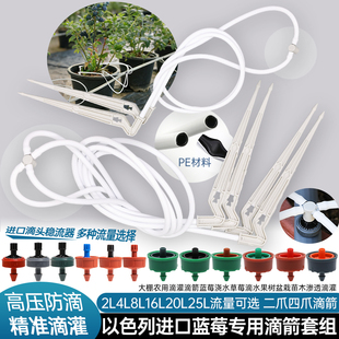 以色列耐特菲姆进口防滴漏滴头滴箭套组自动滴灌设备蓝莓专用滴剑