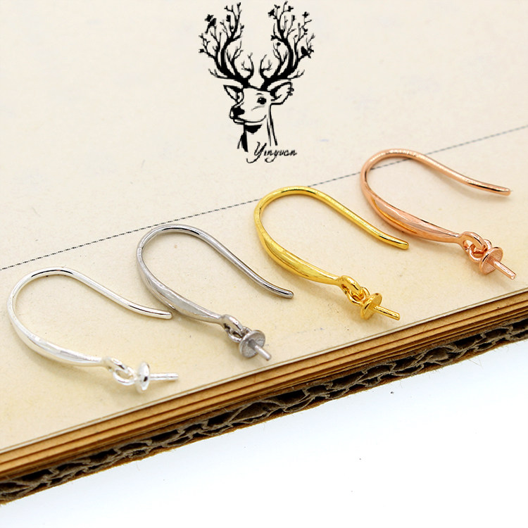 S925纯银简约耳勾空托DIY珍珠托耳环材料配件耳扣耳坠耳钩子托盘,饰品/流行首饰/时尚饰品新,耳环,淘宝优惠券,粉丝福利购,淘宝优惠卷