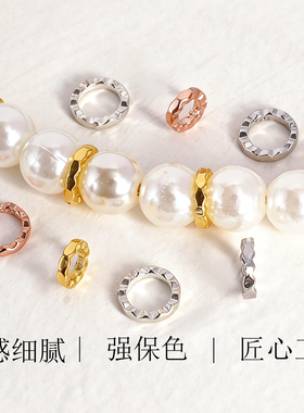 S925纯银碎银盘缠隔片闭口圈