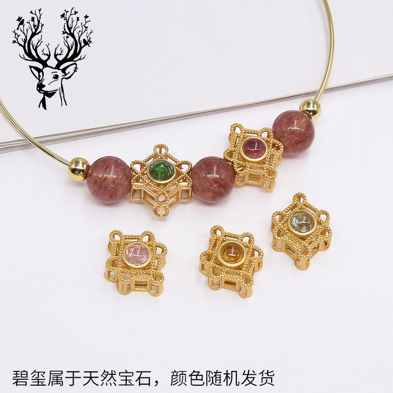 古法金錾刻中国结隔珠转运珠