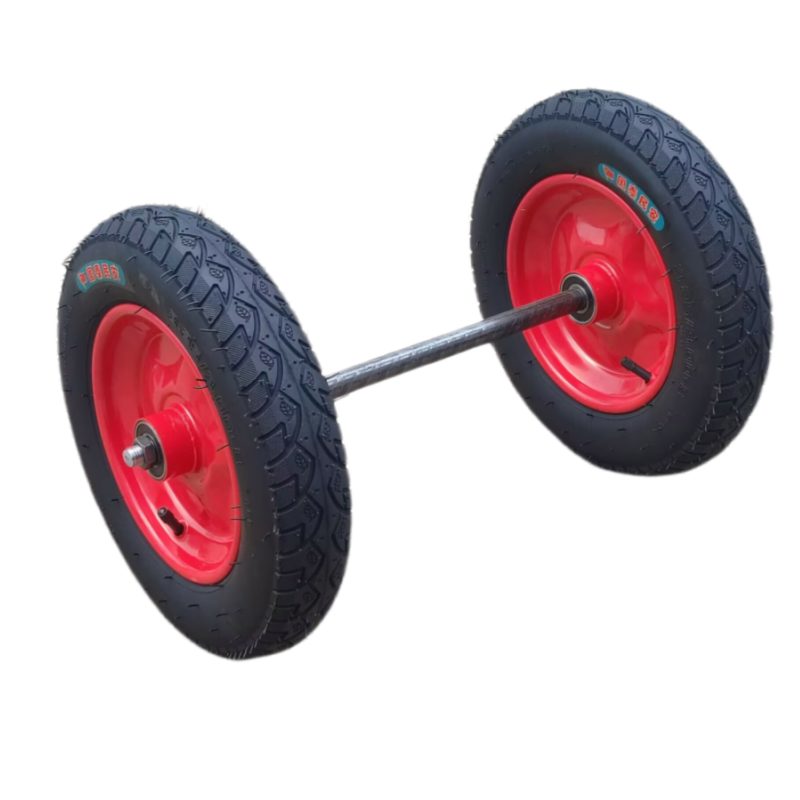 300-8充气轮35cm打气轮14寸手推车脚轮静音轮橡胶轮轱辘拖车轮子