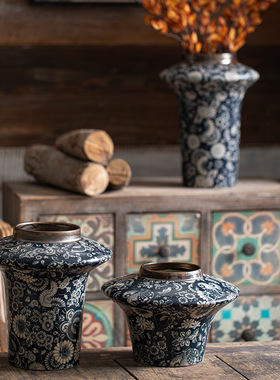 景德镇新中式复古陶瓷花瓶摆件