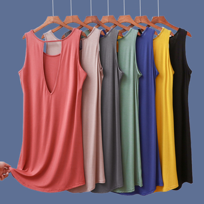 莫代尔夏季韩版露背家居服睡裙