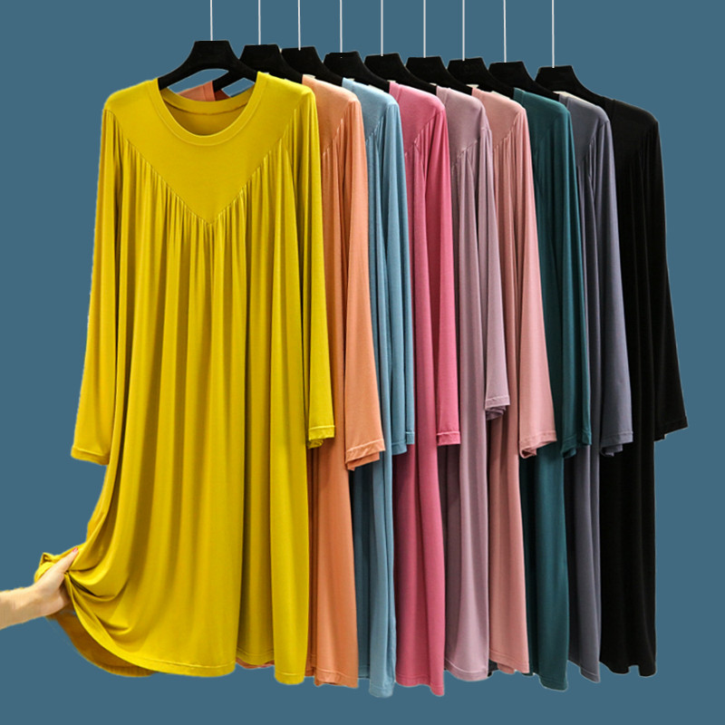 女莫代尔百褶家居服睡裙