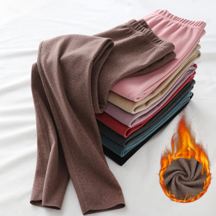 内穿长裤 无痕贴身德绒打底裤 加绒加厚棉质秋裤 保暖裤 女士紧身大码