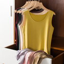 加绒加厚紧身棉吊带 内搭打底衫 贴身保暖背心女秋冬季 德绒无痕大码