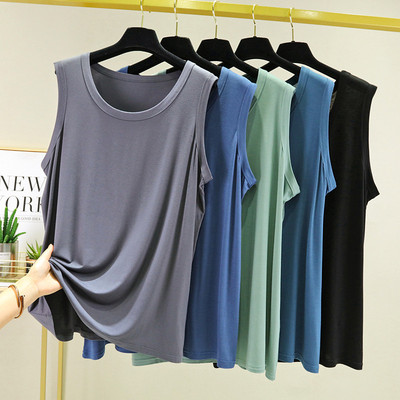 莫代尔男圆领家居服背心