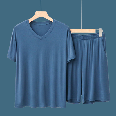男莫代尔两件套家居服睡衣