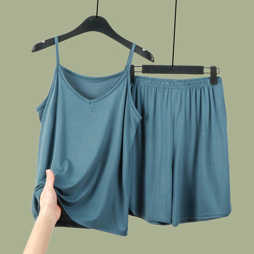 家居服套装莫代尔女吊带