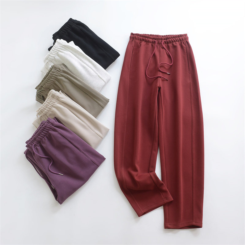 弯刀裤宽松时尚休闲裤女秋冬卫裤高腰阔腿裤直筒裤百搭显瘦长裤