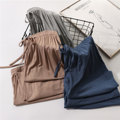 休闲裤 夏季 女高腰铜氨丝宽松薄款 冰丝拖地长裤 莫代尔垂坠感阔腿裤