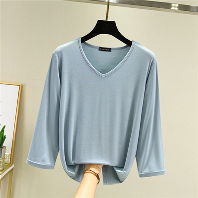 七分袖韩版薄款莫代尔