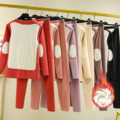 发热双面绒长袖打底裤保暖内衣